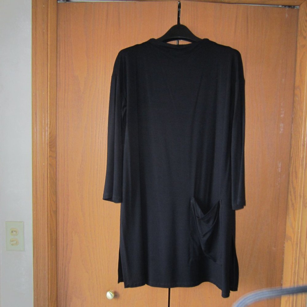 Eileen Fisher Bateau/Funnel Neck Jersey Tunic, Size S, NWT